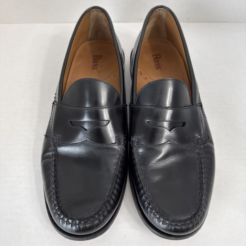 GH Bass Weejuns Men's Loafer Shoes 12M M Black Leather Penny Slip On Moccasin